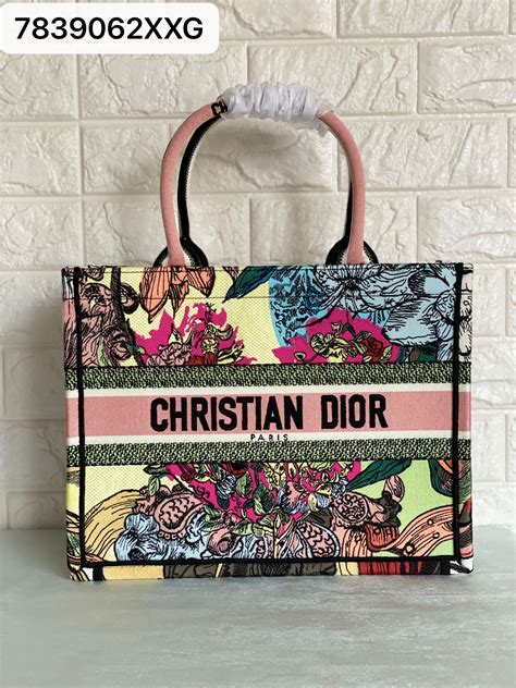 christian dior tote bag floral|christian dior tote bag colorful.